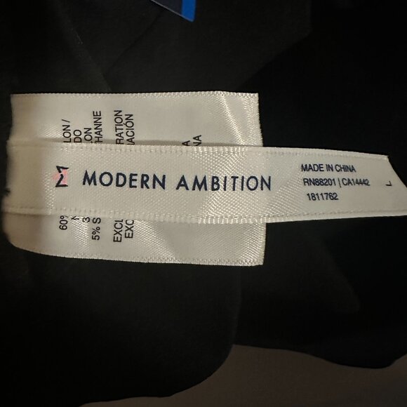 Modern Ambition Women's High Rise Travel Pant Size L Black Pull On Stretch (NEW) - Picture 5 of 14